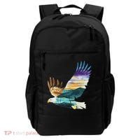 Flying Bald Eagle Mountain Sky Scenary Silhouette Backpack thumb 0