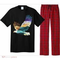 Flying Bald Eagle Mountain Sky Scenary Silhouette Pajama Set thumb 0