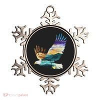 Flying Bald Eagle Mountain Sky Scenary Silhouette Ornament thumb 0