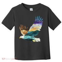 Flying Bald Eagle Mountain Sky Scenary Silhouette Toddler T-Shirt thumb 0