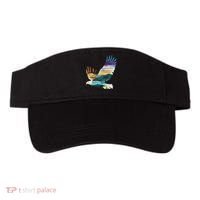 Flying Bald Eagle Mountain Sky Scenary Silhouette Visor thumb 0