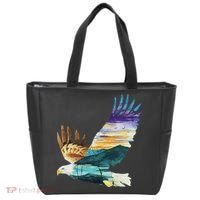 Flying Bald Eagle Mountain Sky Scenary Silhouette Tote Bag thumb 0