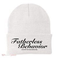 Fatherless Behavior Except My Dad Loves Me Beanie thumb 0