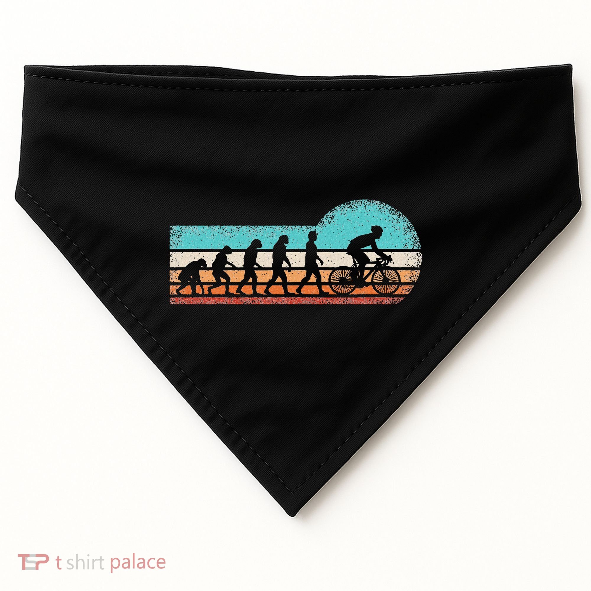 Funny Bicycle Evolution Mountain Bike Cyclist Cycling Bike USA-Made Doggie Bandana