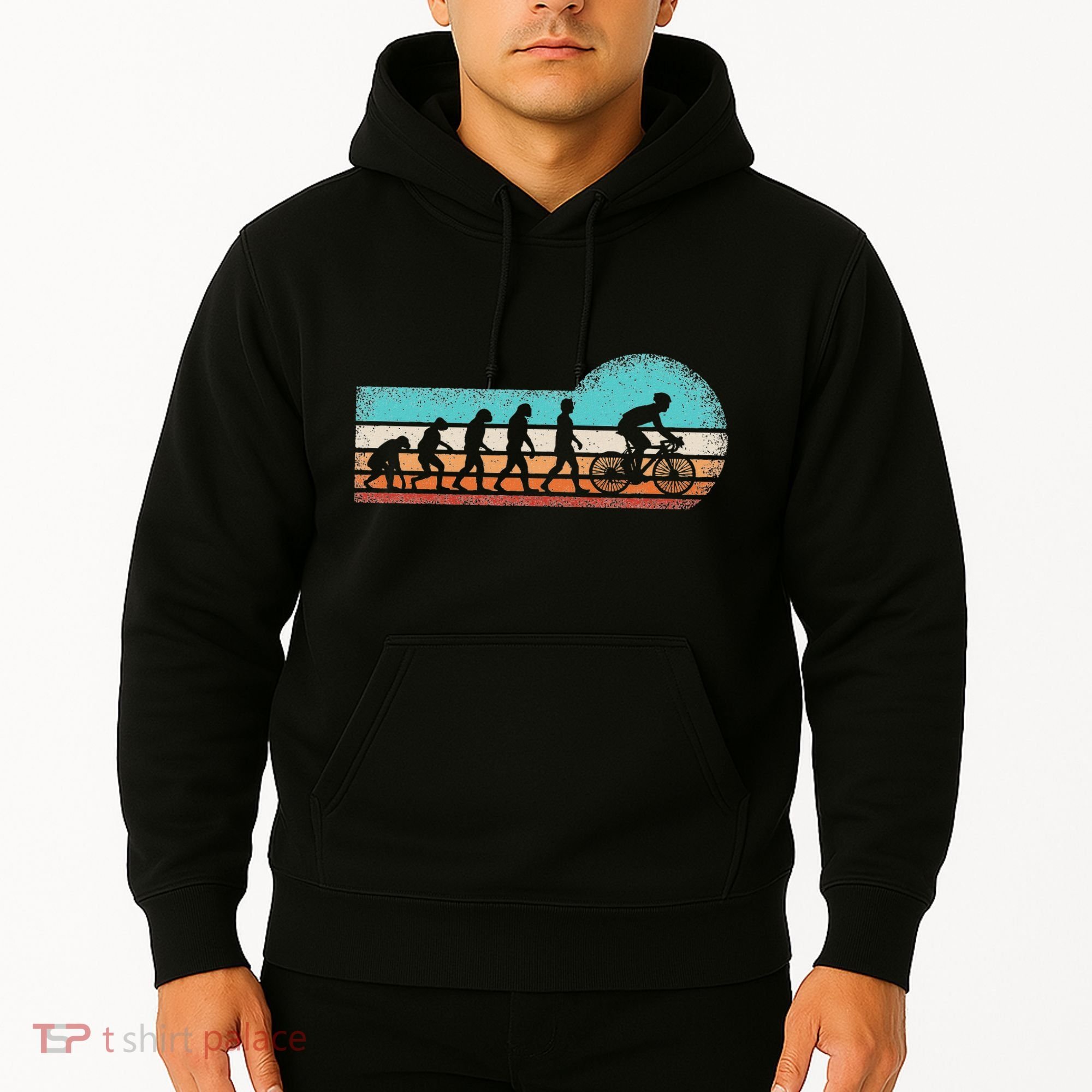 Funny Bicycle Evolution Mountain Bike Cyclist Cycling Bike Hoodie