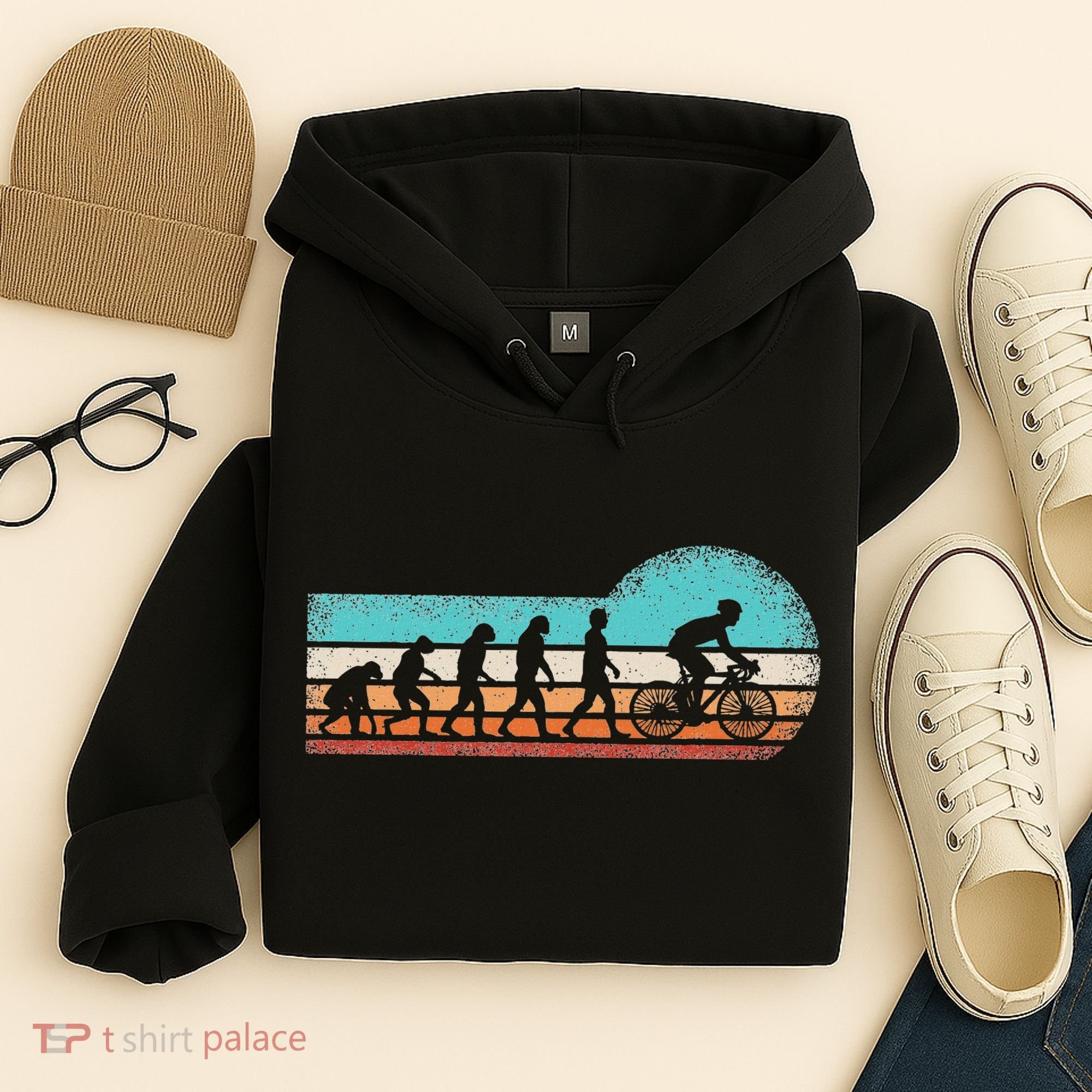 Funny Bicycle Evolution Mountain Bike Cyclist Cycling Bike Hoodie