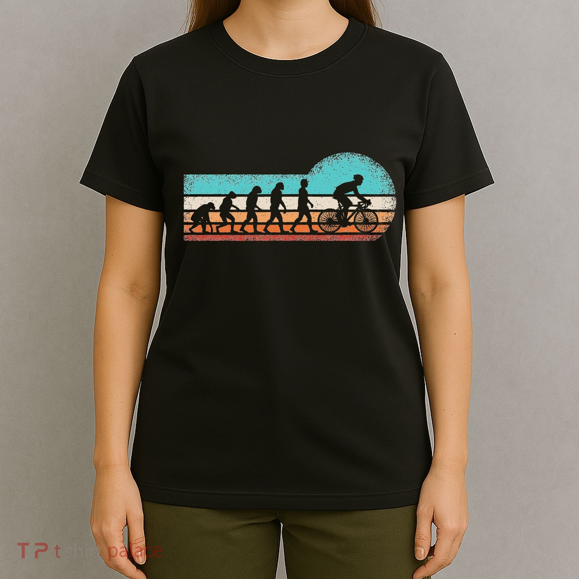 Funny Bicycle Evolution Mountain Bike Cyclist Cycling Bike T-Shirt