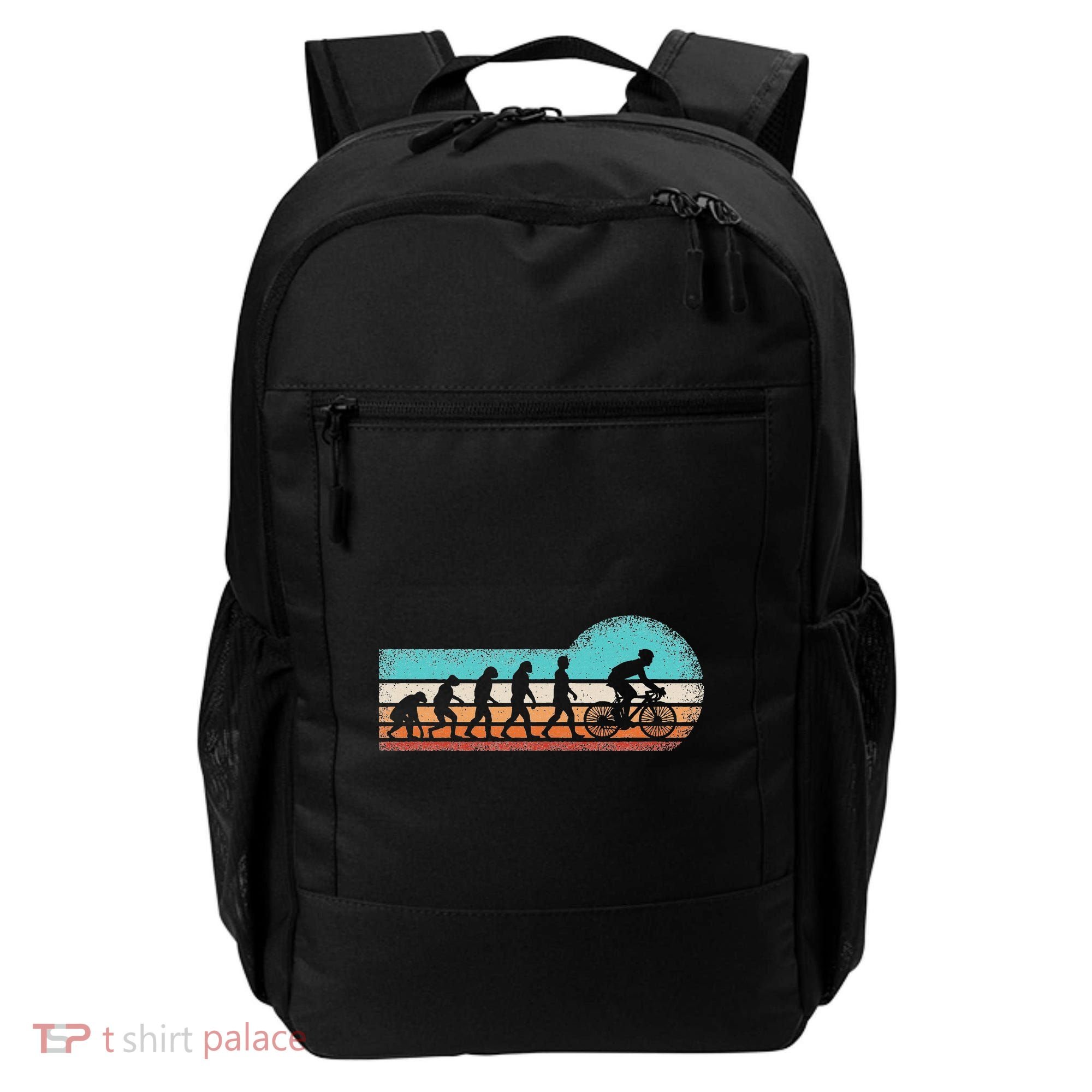 Funny Bicycle Evolution Mountain Bike Cyclist Cycling Bike Backpack