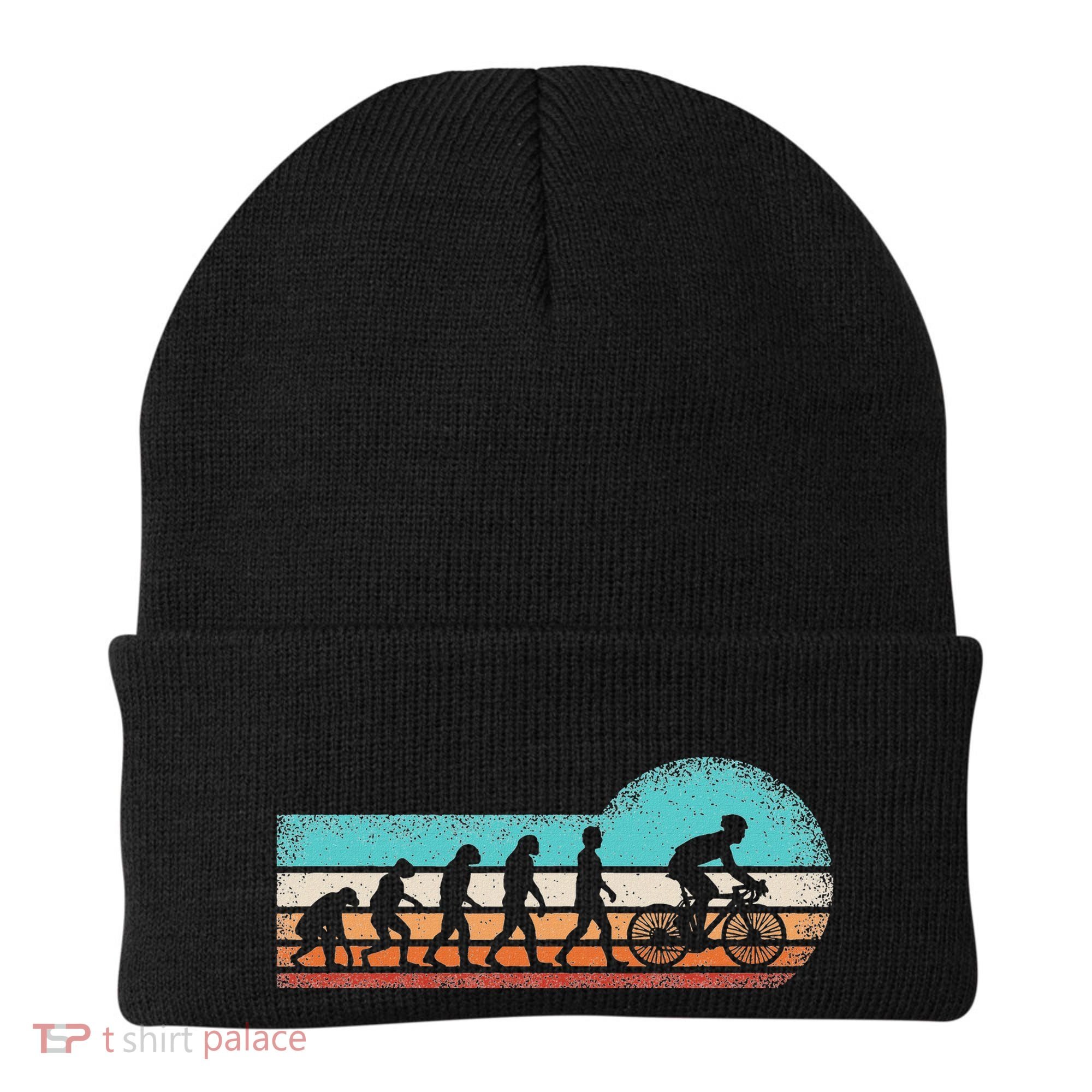 Funny Bicycle Evolution Mountain Bike Cyclist Cycling Bike Beanie