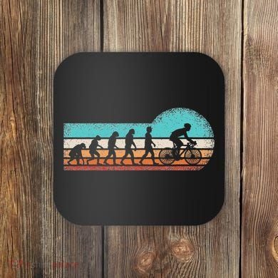 Funny Bicycle Evolution Mountain Bike Cyclist Cycling Bike Coaster