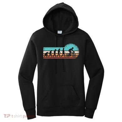 Funny Bicycle Evolution Mountain Bike Cyclist Cycling Bike Women's Hoodie