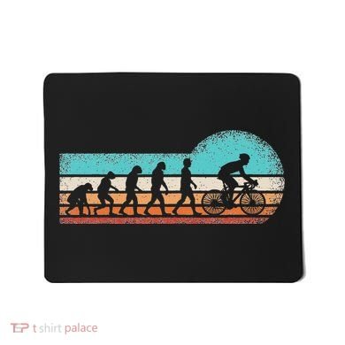 Funny Bicycle Evolution Mountain Bike Cyclist Cycling Bike Mousepad