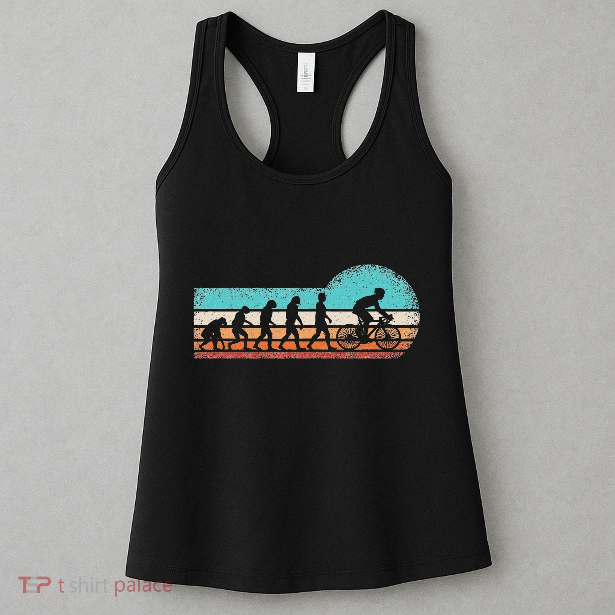 Funny Bicycle Evolution Mountain Bike Cyclist Cycling Bike Women's Tank Top