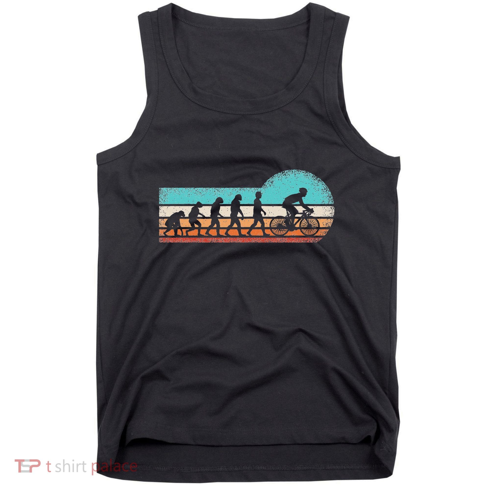 Funny Bicycle Evolution Mountain Bike Cyclist Cycling Bike Tank Top