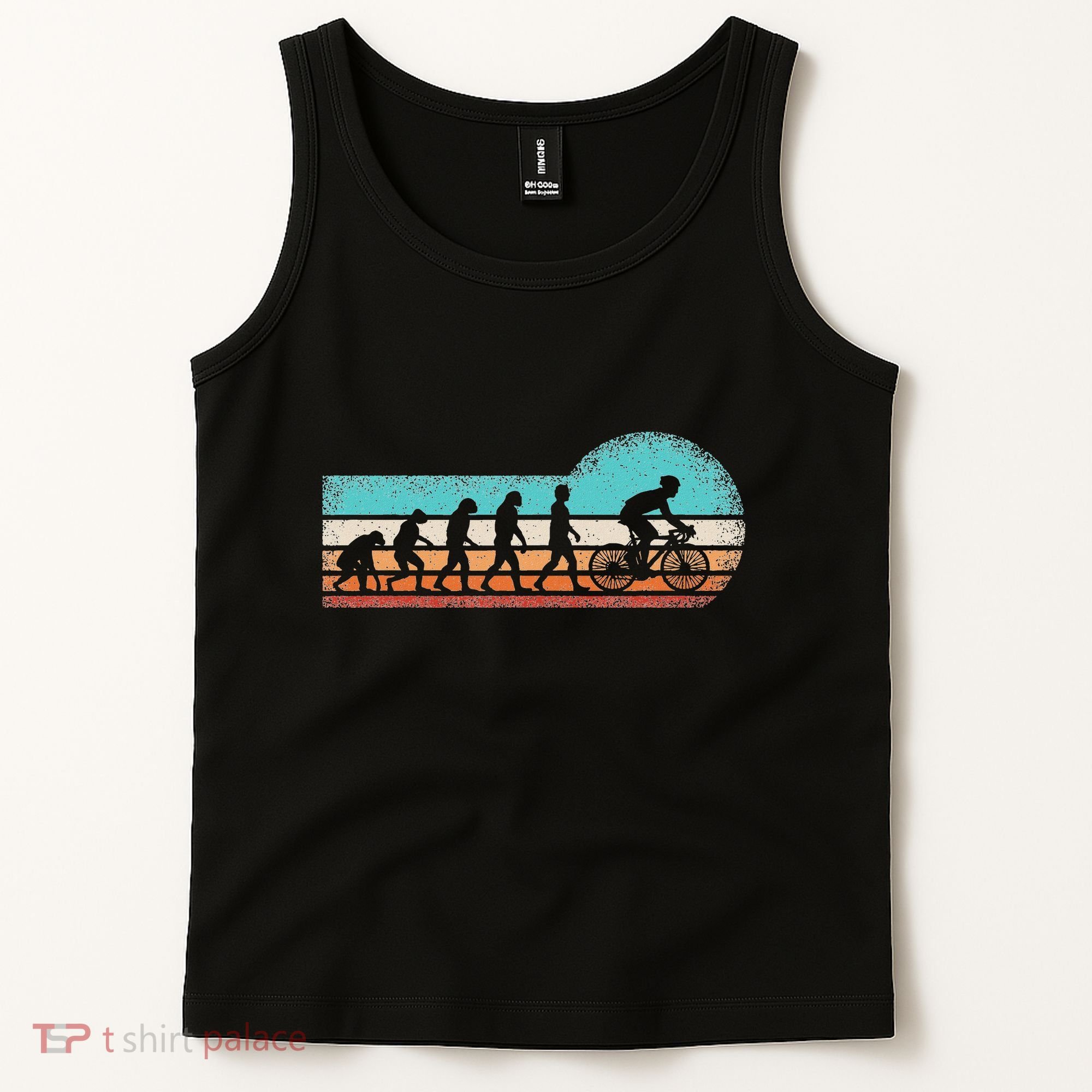 Funny Bicycle Evolution Mountain Bike Cyclist Cycling Bike Tank Top
