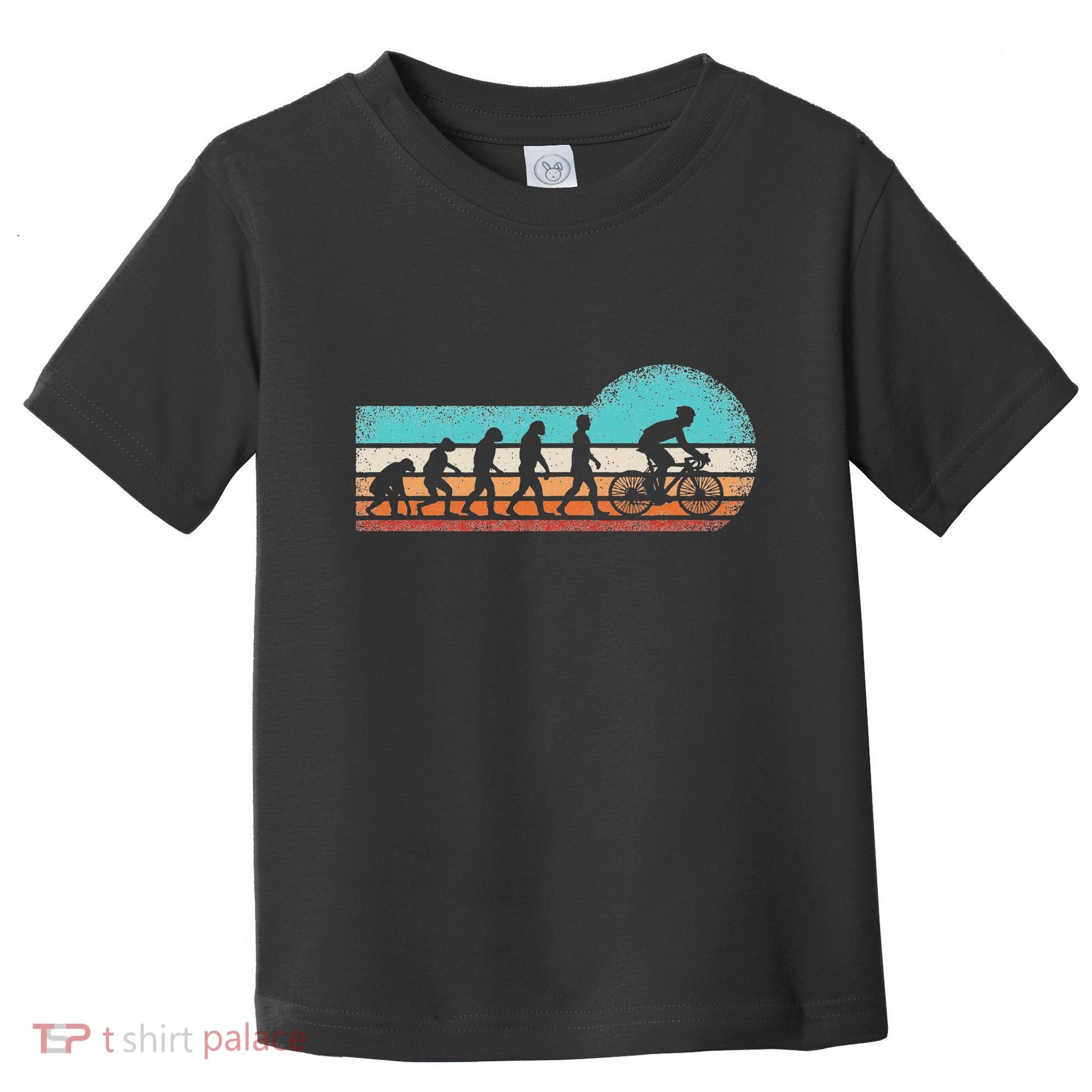 Funny Bicycle Evolution Mountain Bike Cyclist Cycling Bike Toddler T-Shirt