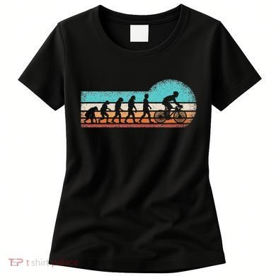 Funny Bicycle Evolution Mountain Bike Cyclist Cycling Bike Women's T-Shirt