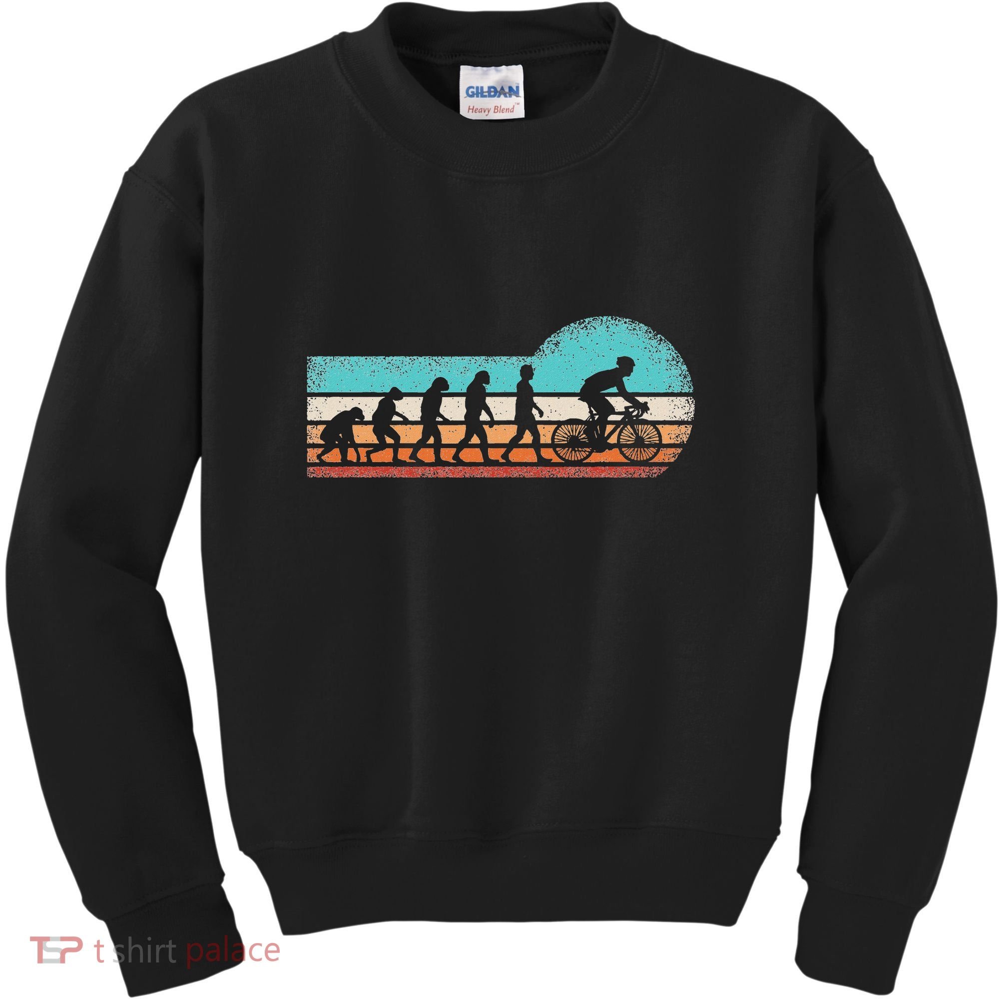 Funny Bicycle Evolution Mountain Bike Cyclist Cycling Bike Kids Sweatshirt