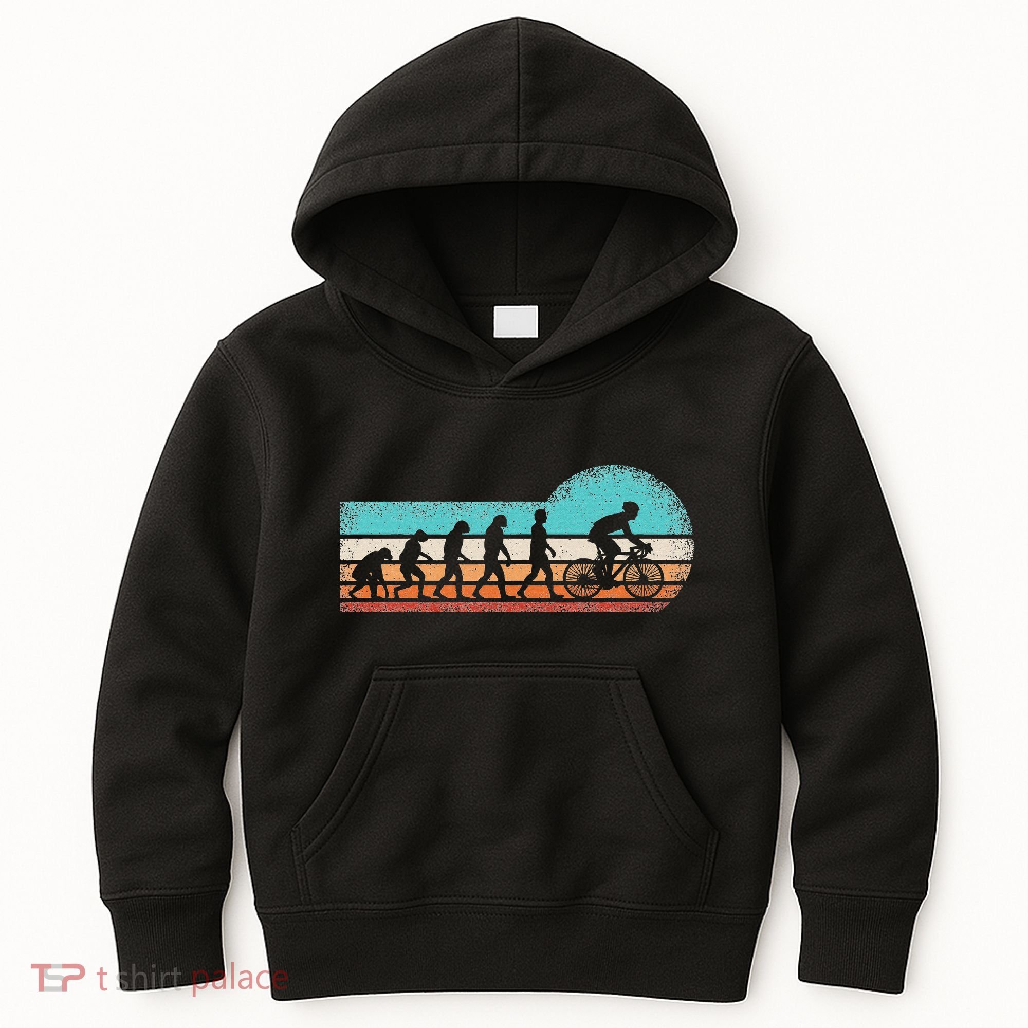 Funny Bicycle Evolution Mountain Bike Cyclist Cycling Bike Kids Hoodie