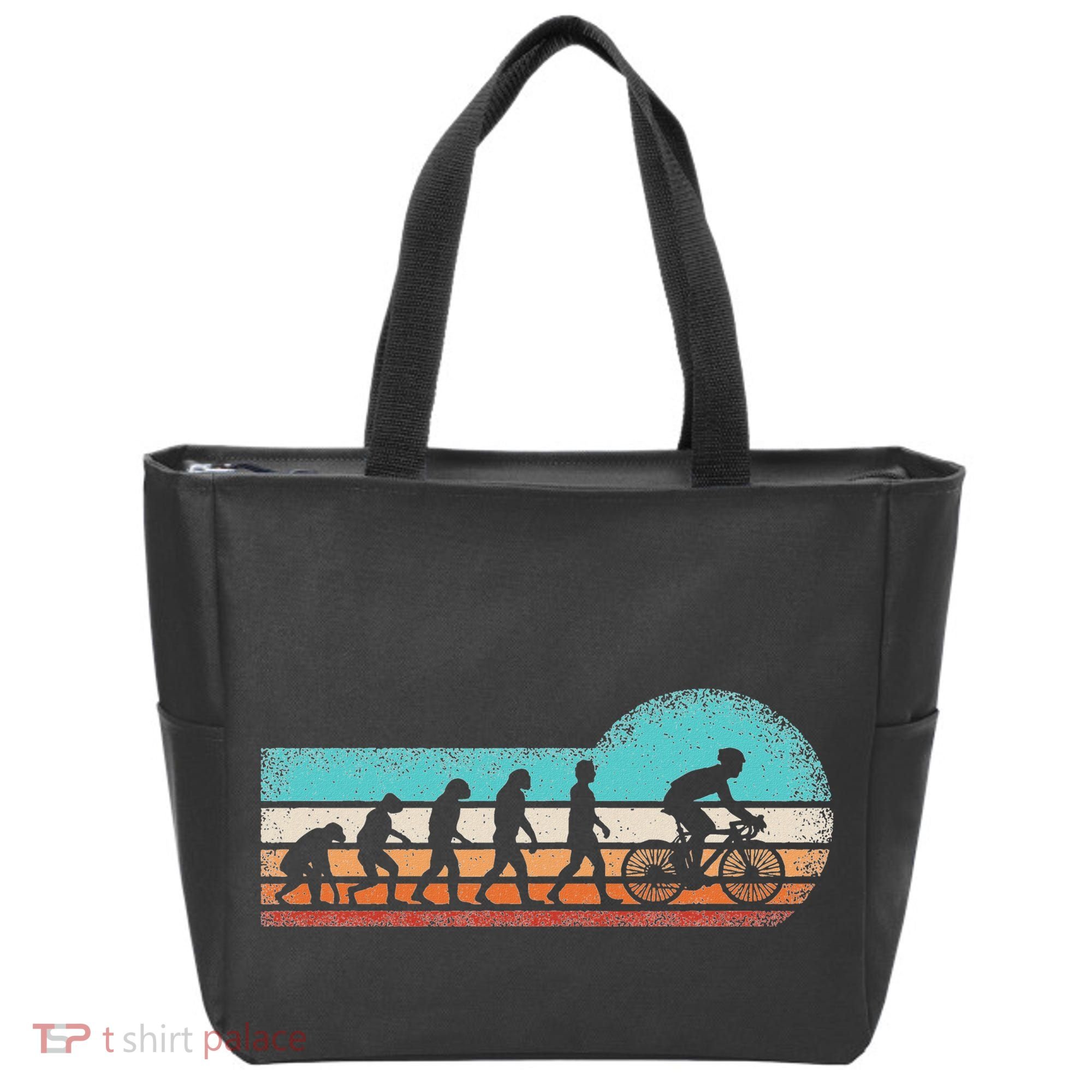 Funny Bicycle Evolution Mountain Bike Cyclist Cycling Bike Tote Bag