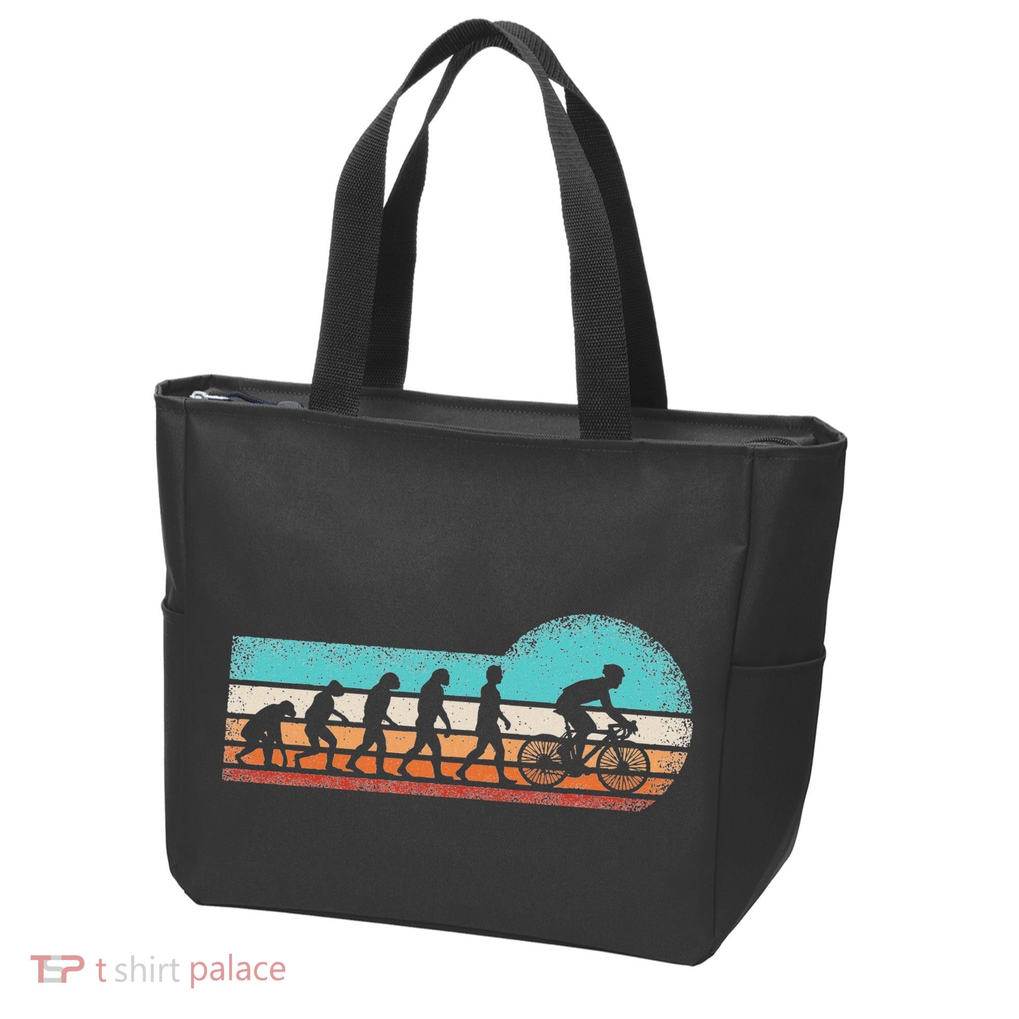 Funny Bicycle Evolution Mountain Bike Cyclist Cycling Bike Tote Bag