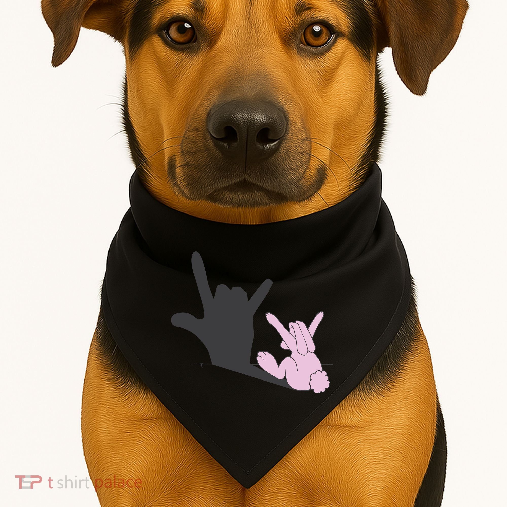 Funny Bunny Easter Day USA-Made Doggie Bandana