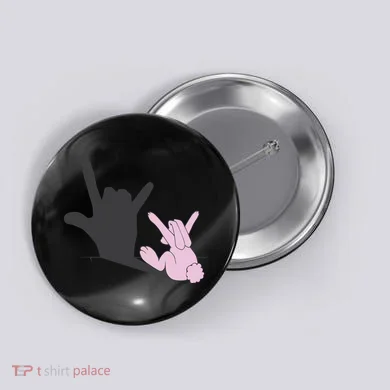 Funny Bunny Easter Day Button