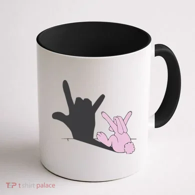 Funny Bunny Easter Day Coffee Mug back