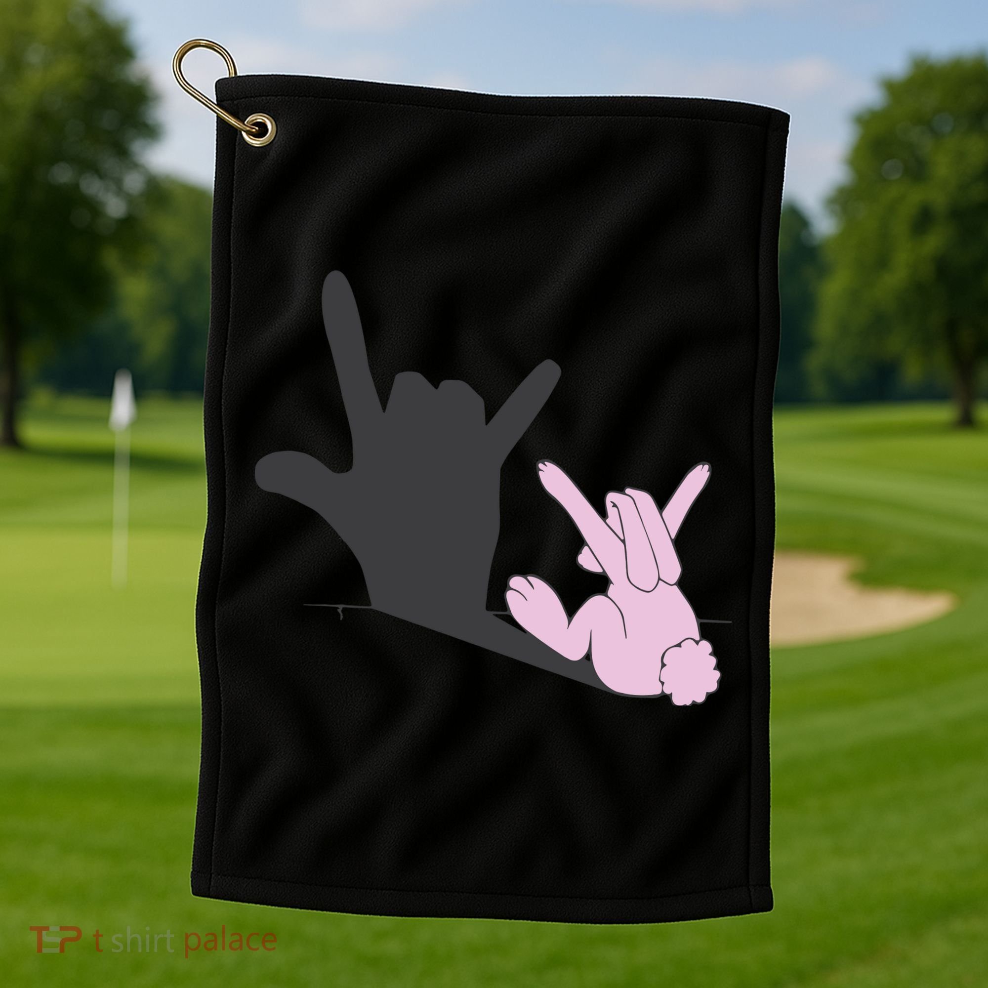 Funny Bunny Easter Day Golf Towel