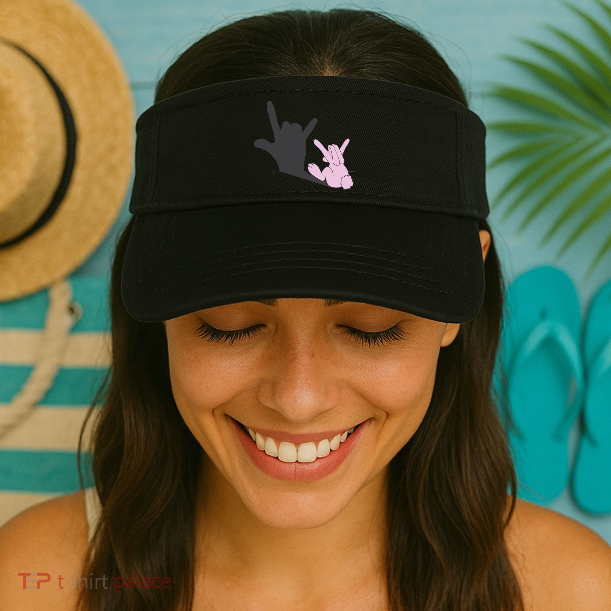 Funny Bunny Easter Day Visor