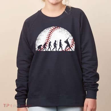 Funny Baseball Evolution Baseball Player Women's Sweatshirt