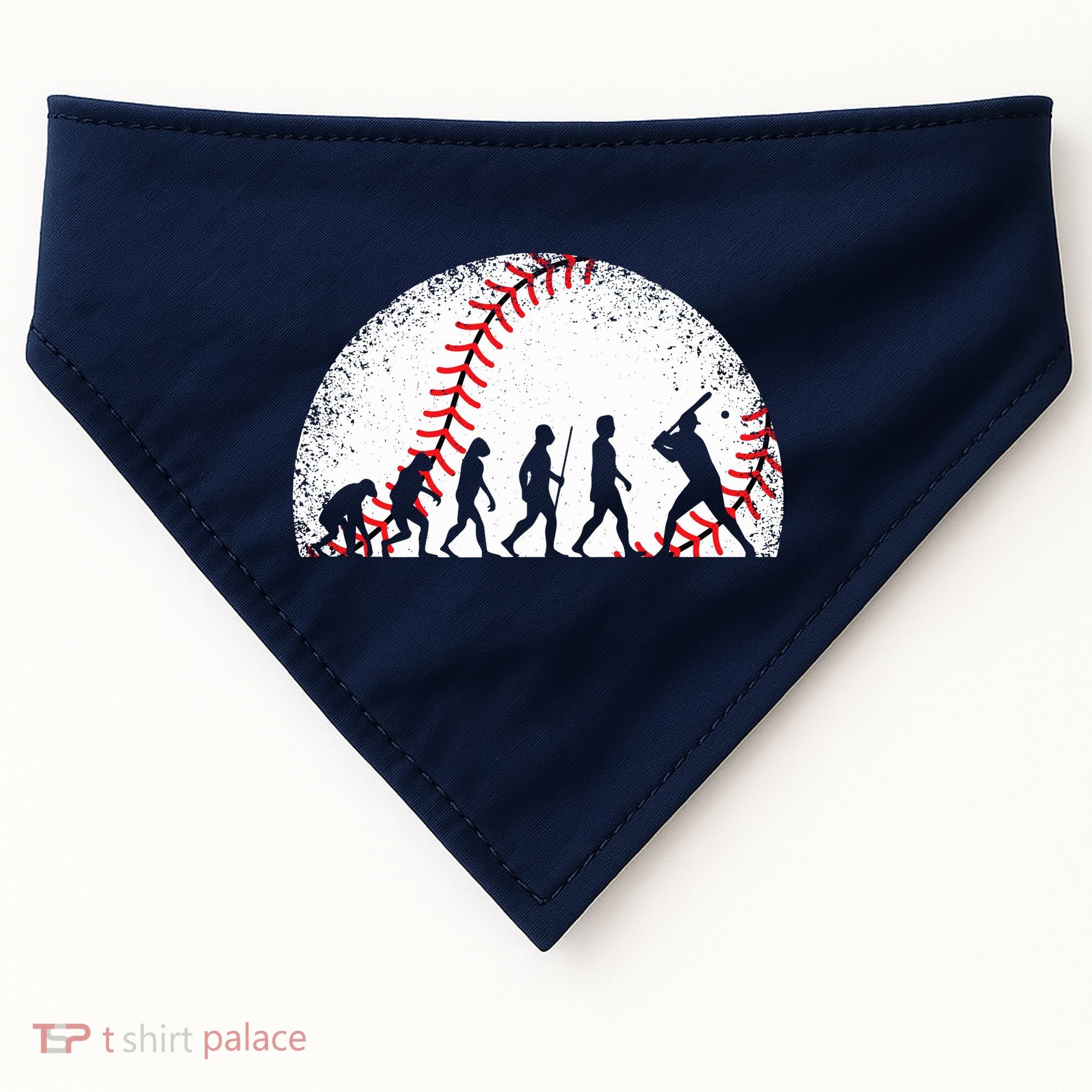 Funny Baseball Evolution Baseball Player USA-Made Doggie Bandana