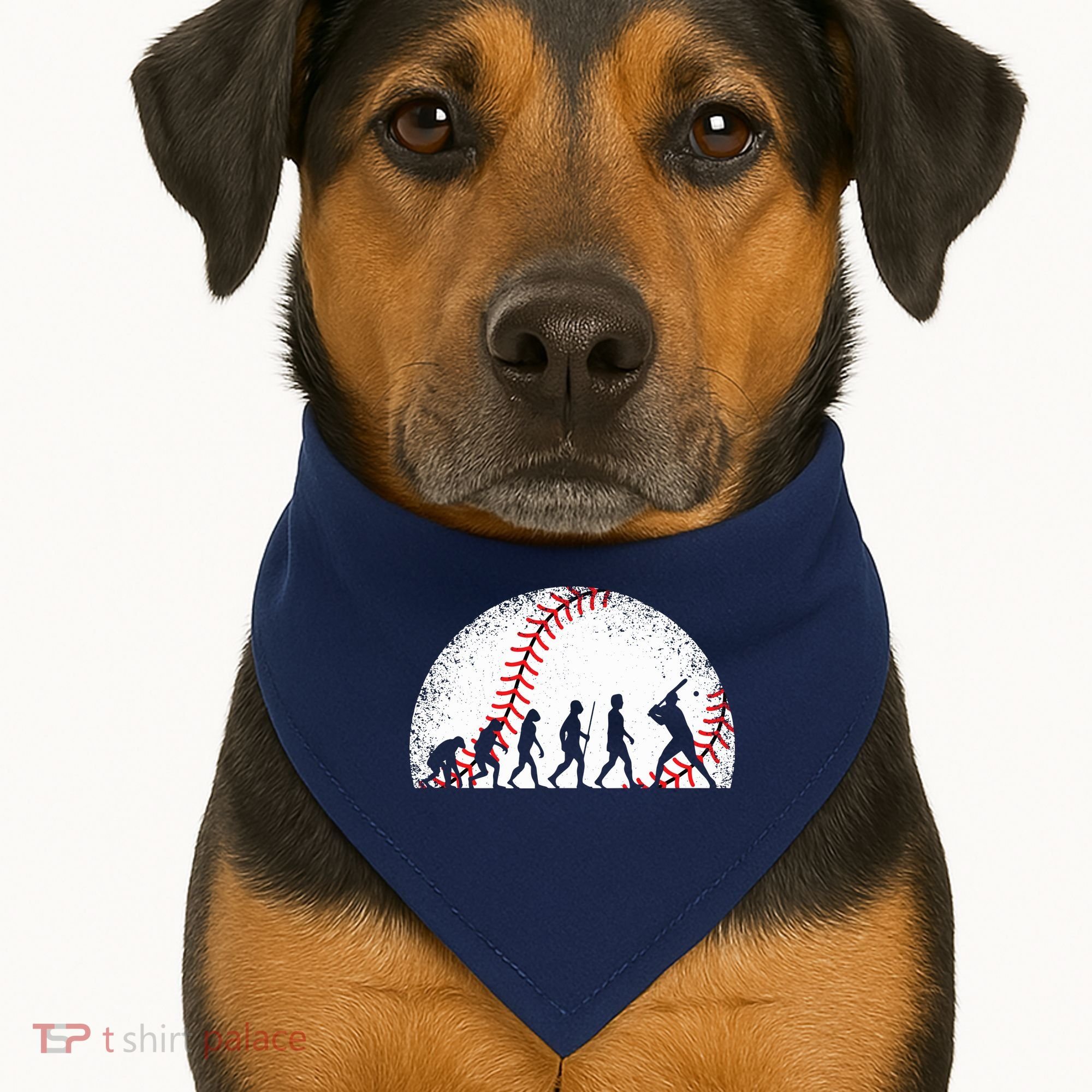 Funny Baseball Evolution Baseball Player USA-Made Doggie Bandana