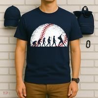 Funny Baseball Evolution Baseball Player T-Shirt thumb 6