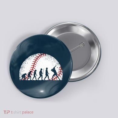 Funny Baseball Evolution Baseball Player Button