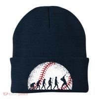 Funny Baseball Evolution Baseball Player Beanie thumb 0