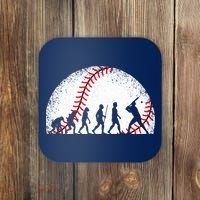 Funny Baseball Evolution Baseball Player Coaster thumb 0