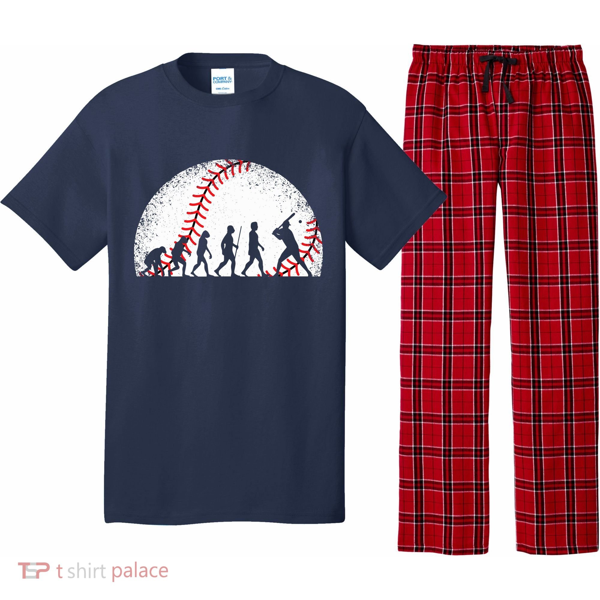 Funny Baseball Evolution Baseball Player Pajama Set
