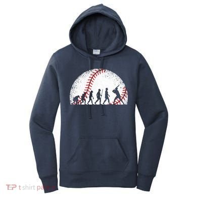 Funny Baseball Evolution Baseball Player Women's Hoodie