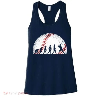 Funny Baseball Evolution Baseball Player Women's Tank Top