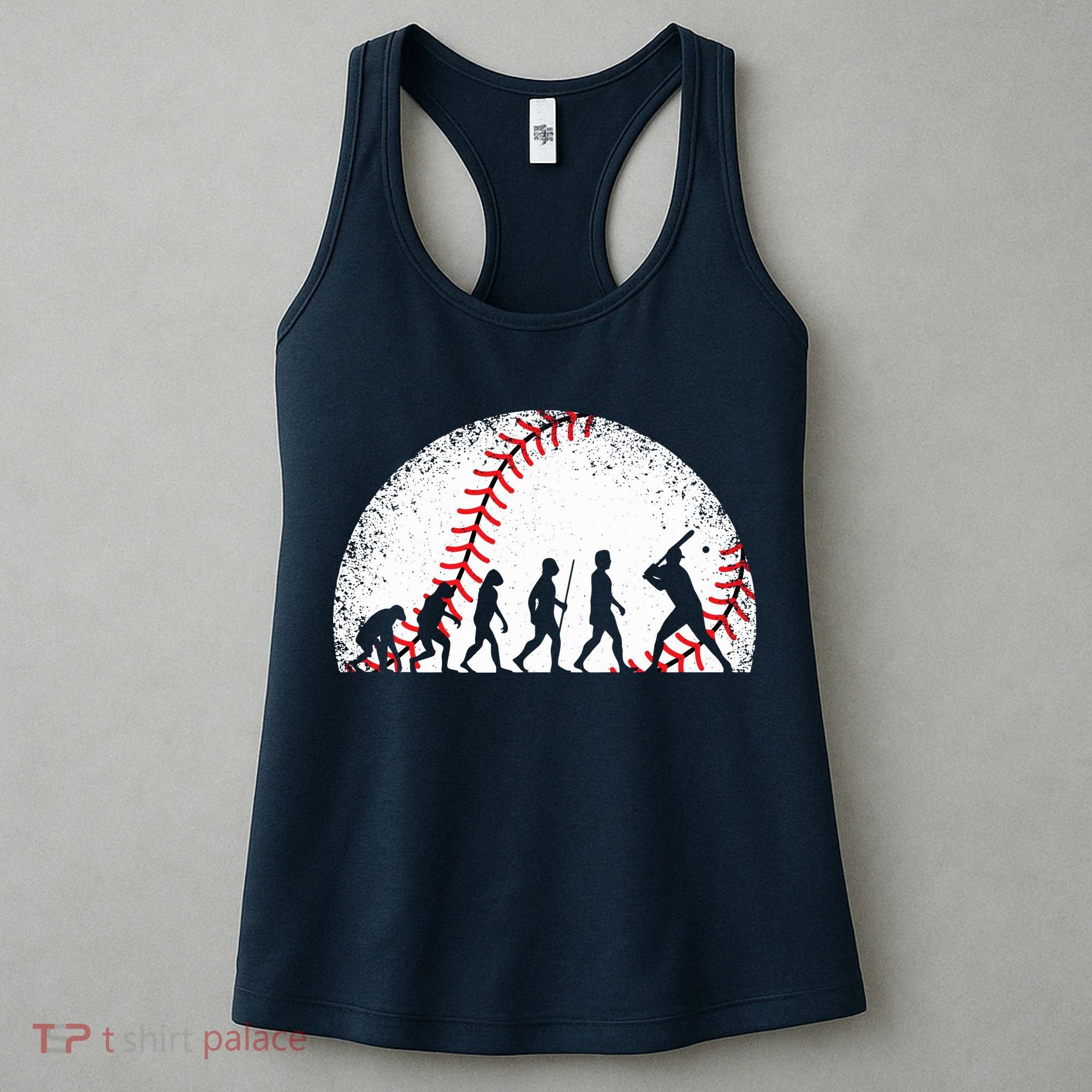 Funny Baseball Evolution Baseball Player Women's Tank Top