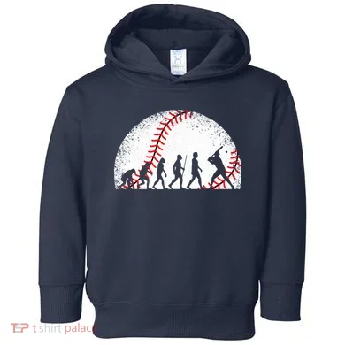 Funny Baseball Evolution Baseball Player Toddler Hoodie