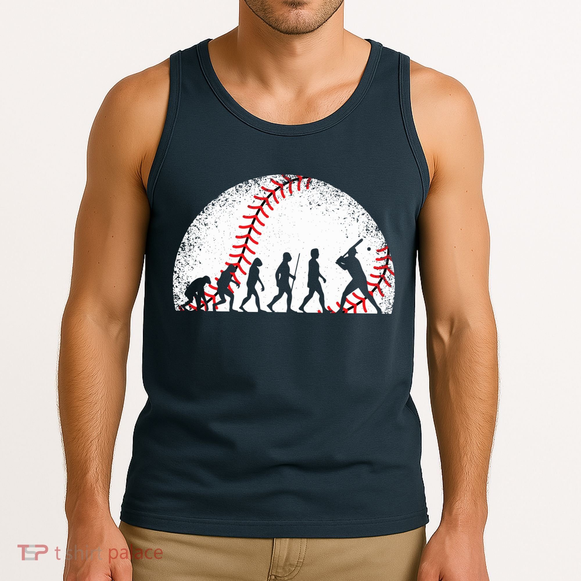 Funny Baseball Evolution Baseball Player Tank Top