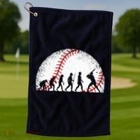 Funny Baseball Evolution Baseball Player Golf Towel thumb 1