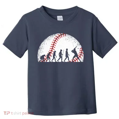 Funny Baseball Evolution Baseball Player Toddler T-Shirt