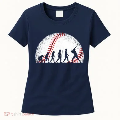 Funny Baseball Evolution Baseball Player Women's T-Shirt