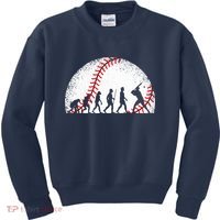 Funny Baseball Evolution Baseball Player Kids Sweatshirt thumb 0
