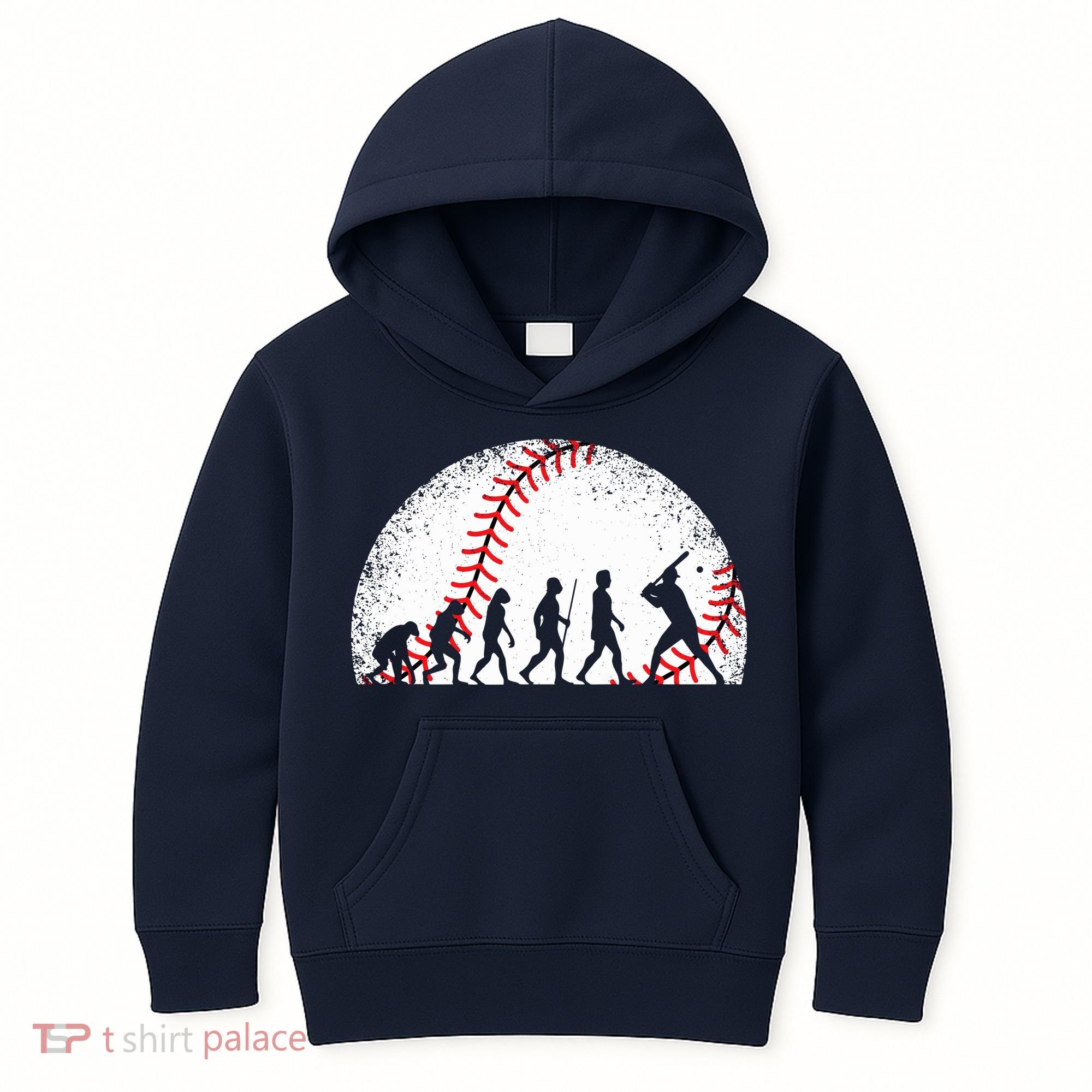Funny Baseball Evolution Baseball Player Kids Hoodie