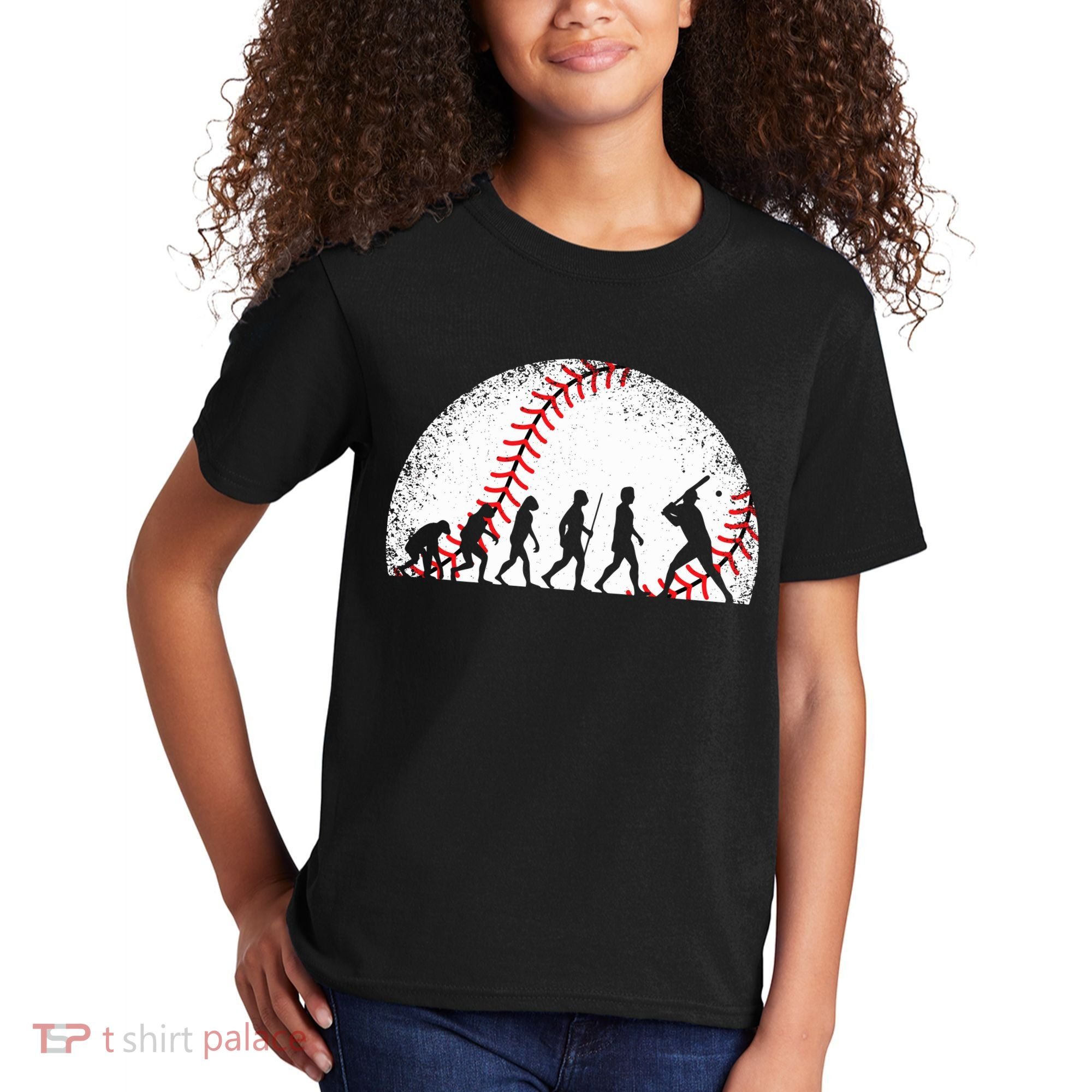 Funny Baseball Evolution Baseball Player Kids T-Shirt