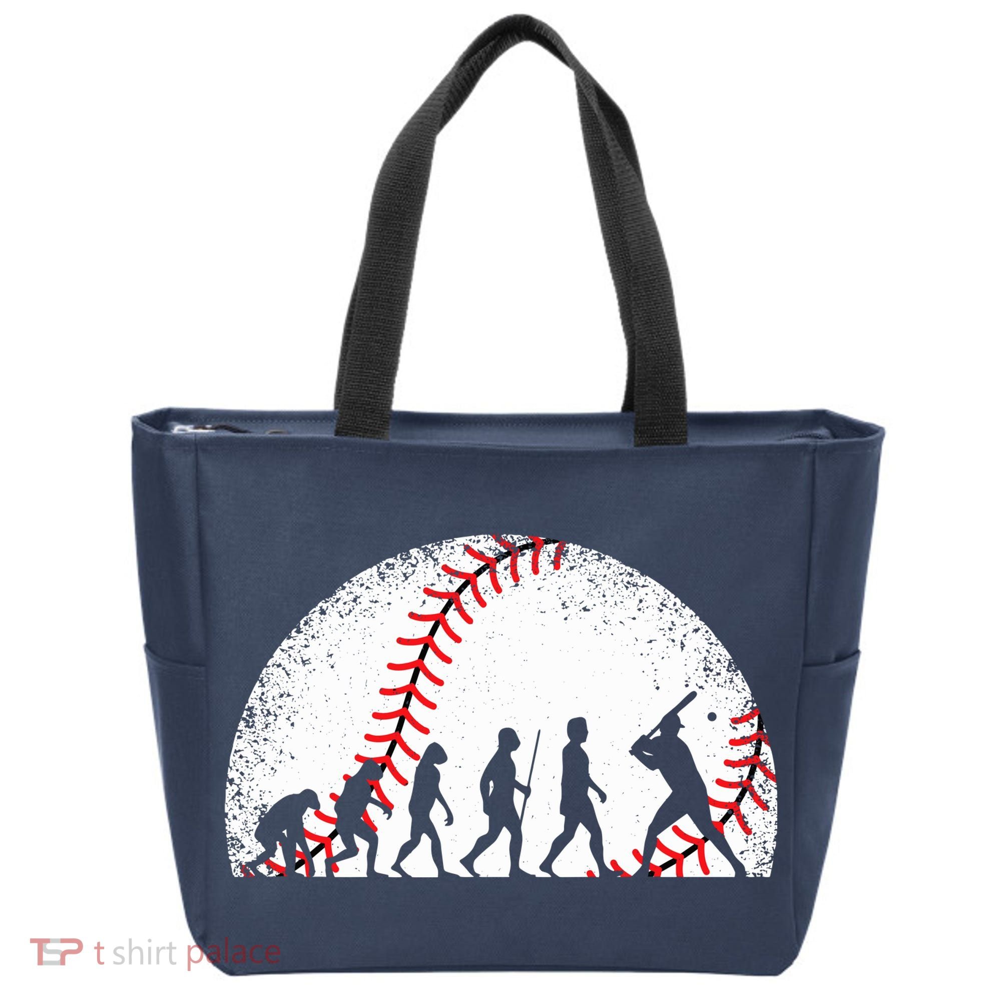 Funny Baseball Evolution Baseball Player Tote Bag